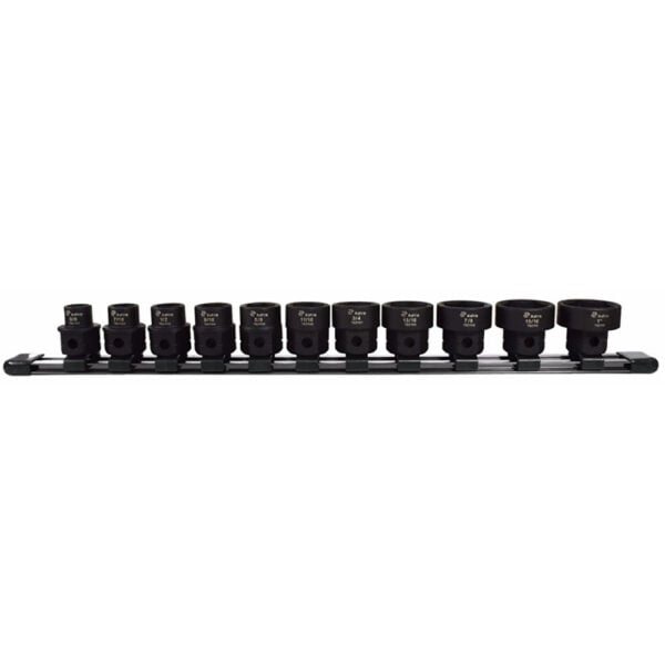 Astro Pneumatic 1/2'' Drive Nano Impact Sockets, SAE 11PC 78211